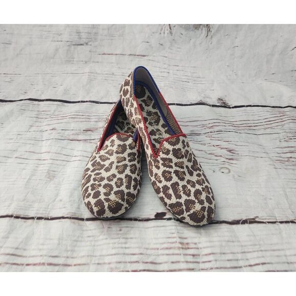 Rothy's Retired Mocha Spot Leopard Loafer Size 5.5 - Picture 1 of 5